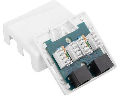 Priza dubla de retea aplicata 8P8C CAT6