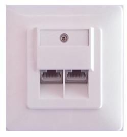 Priza dubla de retea ingropata 8P8C CAT6 Ecranata