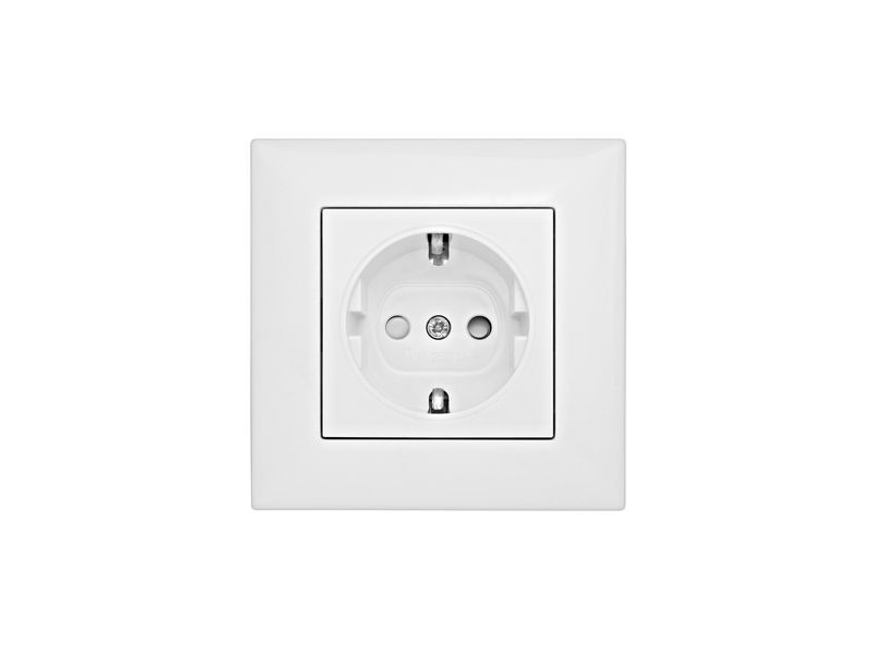 Priza Schrack completa cu PE, protectie copii, conexiune cu surub