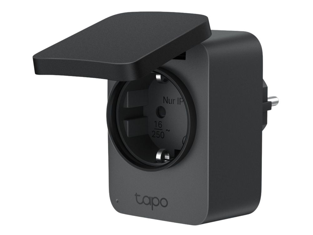 Priza smart exterior TP-Link TAPO P410M, Wi-Fi 2.4GHz, 16A, 3680W, Matter, monitorizare energie, control vocal, IP54