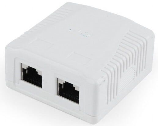 Priza dubla aplicata FTP CAT6, Gembird NCAC-2F6-01