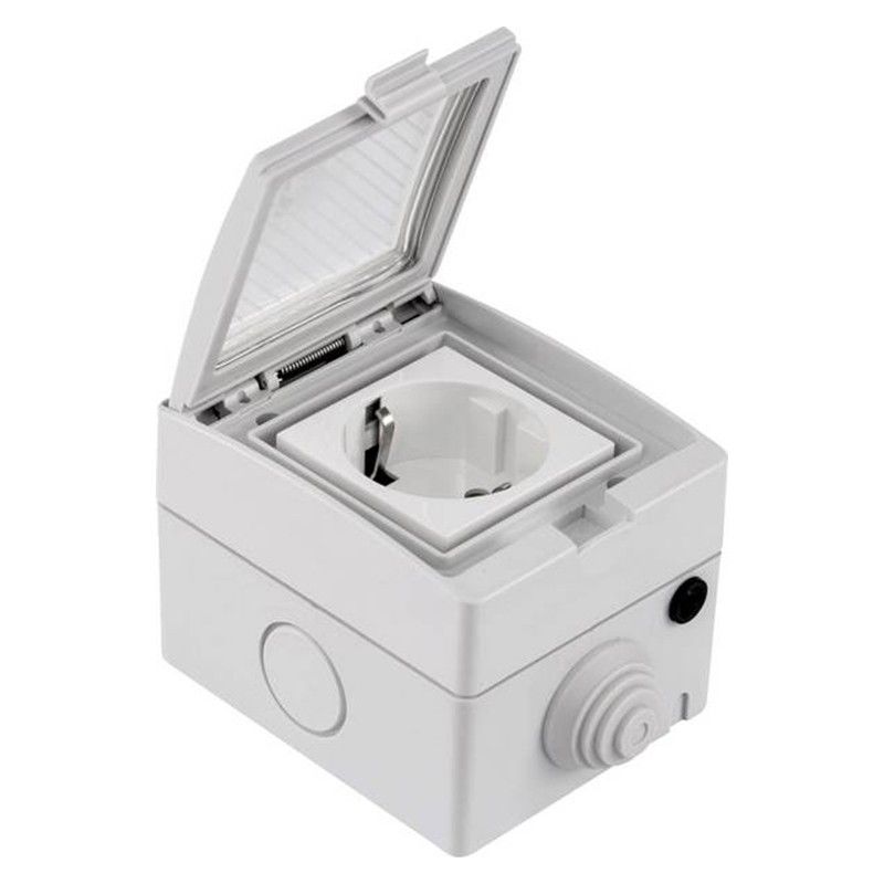 Priza aplicata Wifi cu temporizare, IP 55 pentru exterior, S55TPE-FR