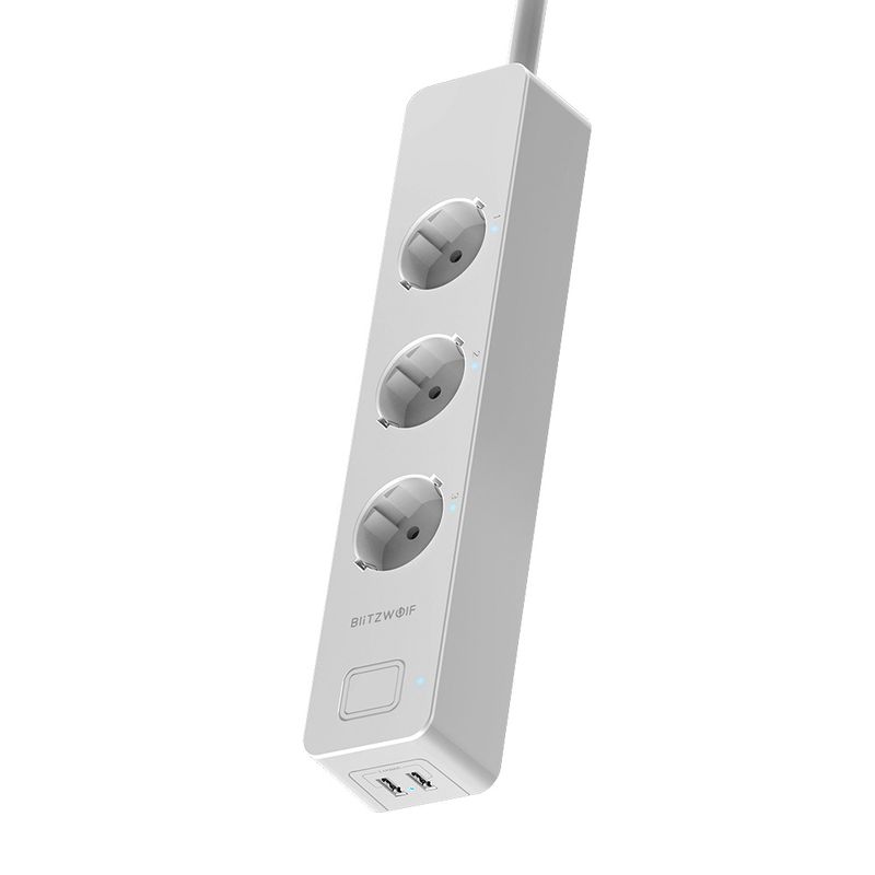 Priza tip triplu-stecher inteligenta cu 5 porturi independete, control de pe telefon, BlitzWolf BW-SHP9