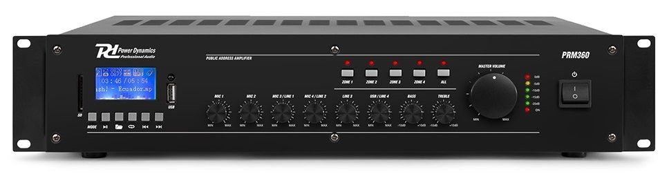 [RESIGILAT] Mixer amplificator PA 360W 6 canale si 4 zone Bluetooth/USB/SD, PRM360-R