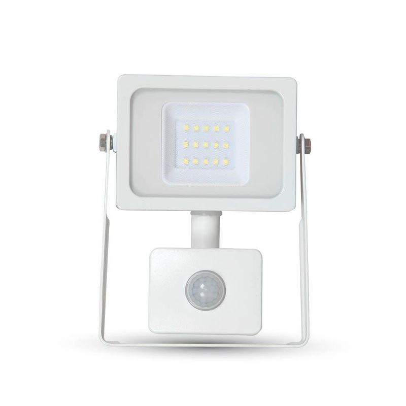 Proiector LED cu senzor PIR, 10W, 4500K, 800 Lumeni