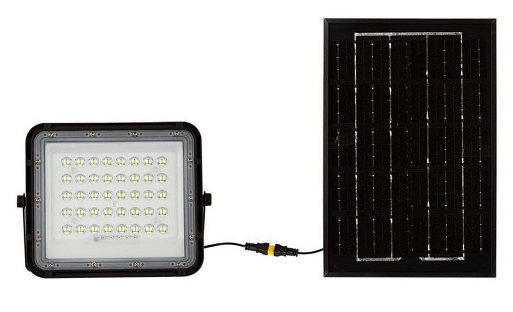 Reflector LED cu incarcare solara 6W V-Tac, 400 lm, lumina rece 6400K, IP65, SKU-7821