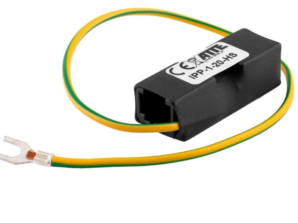 Protector supratensiune LAN Gigabit PoE ATTE IPP-1-20-HS, 1 canal, RJ45, protectie retele Ethernet IP CCTV