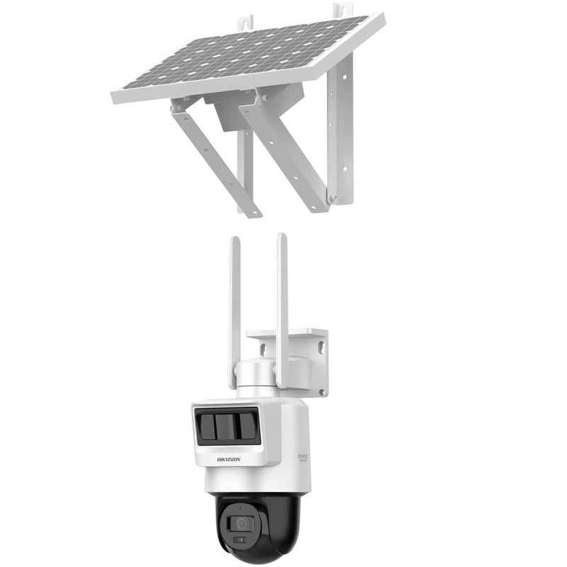 Camera supraveghere 4G cu panou solar si cartela SIM, HiLook Hikvision PTZ-N2C200I-K/4G/C05S10(4mm), 2MP, IR 30m, difuzor si microfon, rotire si inclinare din aplicatie, slot MicroSD, IP66