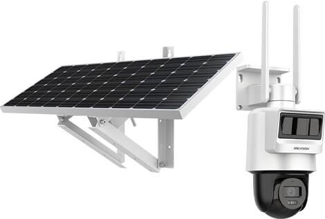 Camera de supraveghere cu panou solar si SIM 4G, 4MP, Hikvision HiLook PTZ-N2C400I-K/4G/C09S20, audio bidirectional, rotire si inclinare din aplicatie, slot card microSD, IP66