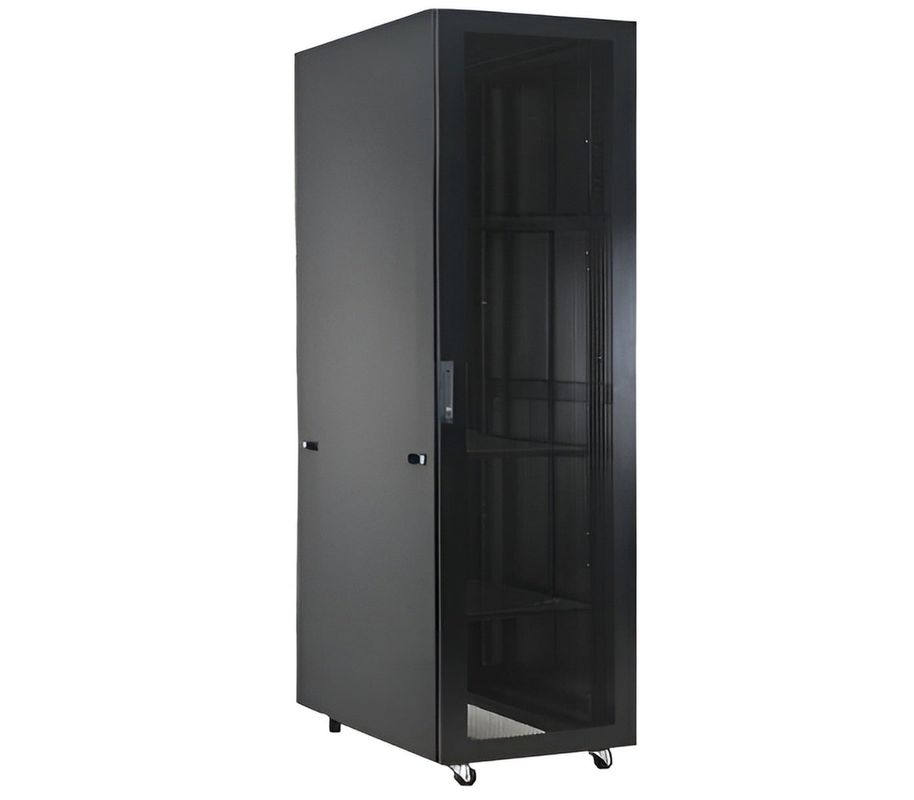 Rack 22U, 19 inch, montaj pe podea, cu roti, usa sticla, 600x 800, Safer RACK22U6080-FLOOR