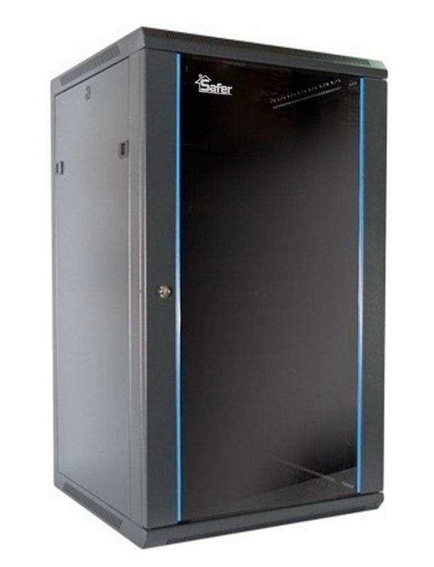 Rack 22U, 19'', Negru 600X600mm, montaj pe perete, SAFER, RACK22U6060