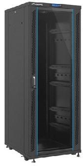 Rack de podea 22U, 600 x 600 mm, Negru, Neasamblat