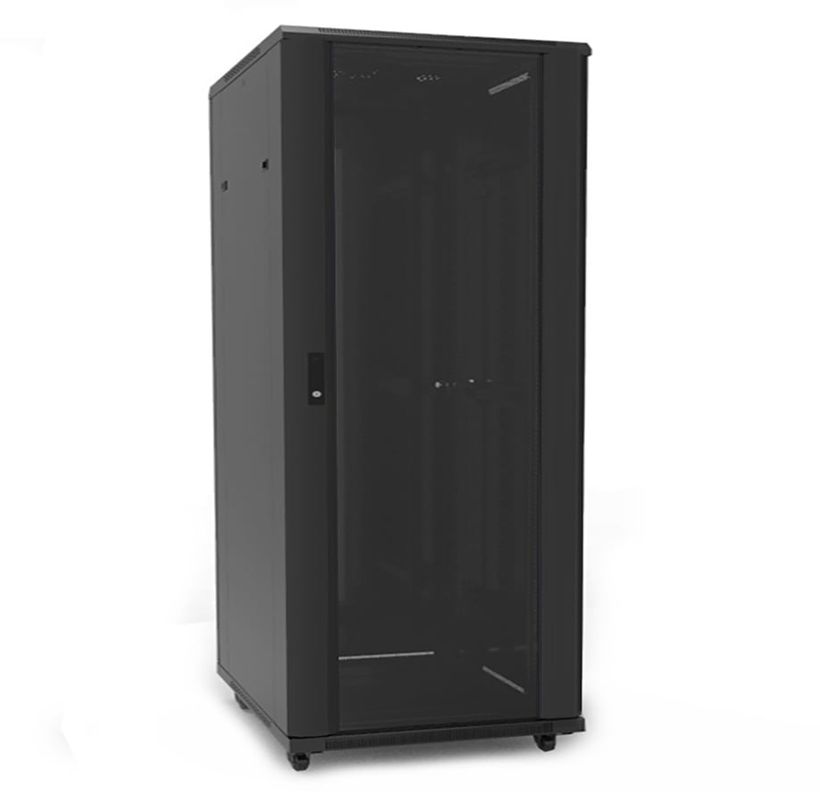 Rack 27U, 19 inch, negru 600X 800mm, montaj pe podea, roti si sistem de ventilare, SAFER RACK27U6080