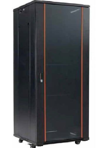 Rack 42U, 19 inch, 600x 600 mm, structura otel, incarcare 800 kg, usa sticla securizata, panouri laterale detasabile, Safer SAF-NC-6642