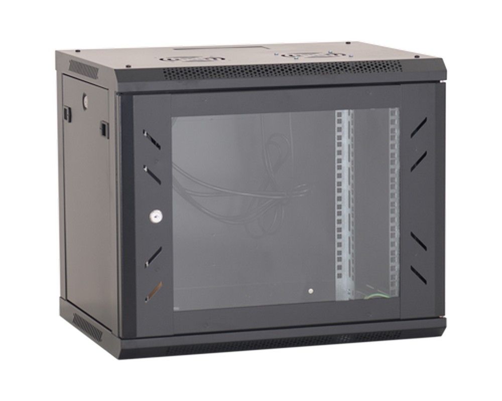 Rack 12U, 19", 600x450, motaj pe perete, metalic, usa din sticla securizata, Asytech, ASY-12U-6060W