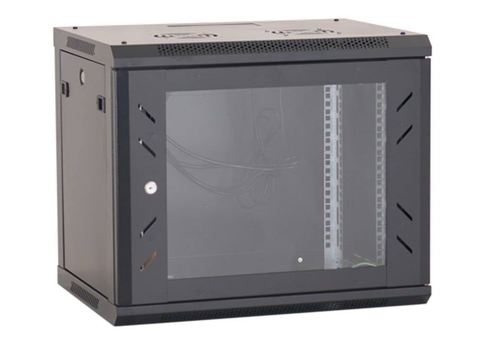 Rack 12U, 19 inch, 600x600, negru, metalic, motaj pe perete, usa din sticla securizata, Asytech, ASY-12U-6060W