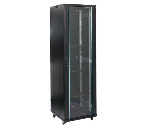 Rack 42U, 19", 600x600, Usa din sticla, Montare pe podea, DATEUP MS2.6642.9001