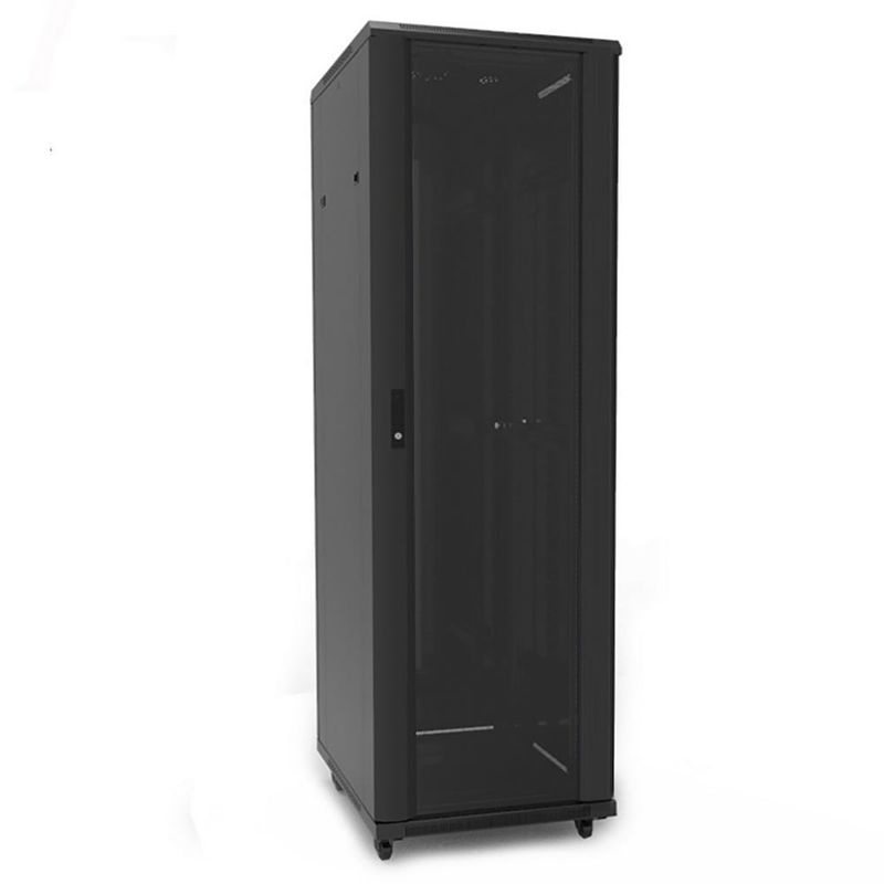 Rack 42U, 19'', Negru 800X1000mm, Cu roti si sistem de ventilare, montaj pe podea, SAFER RACK42U8010