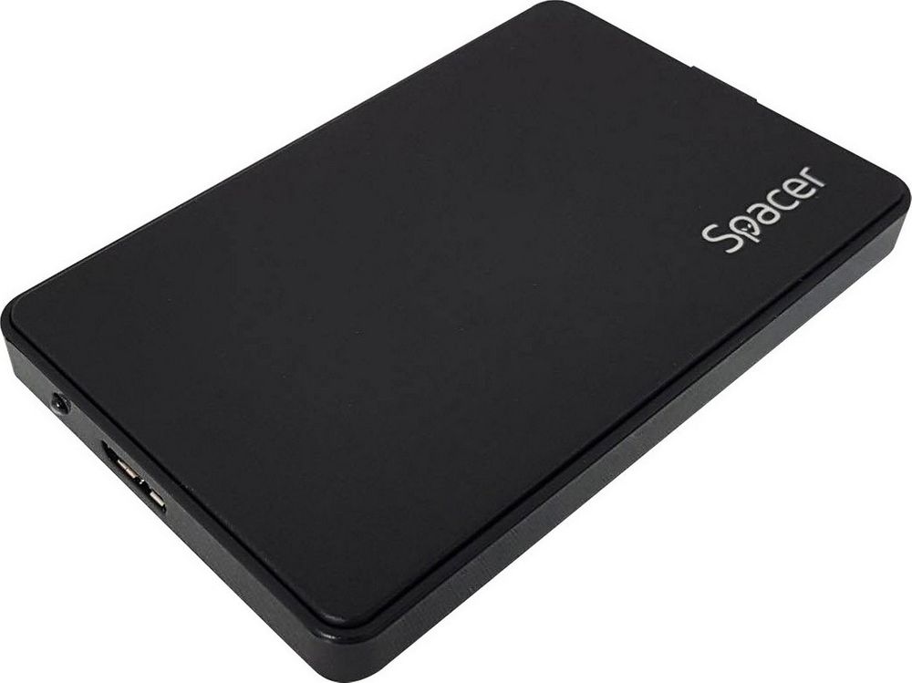 Rack extern USB 3.0 pentru SSD/HDD SATA de 2.5", material ABS, husa protectie inclusa, negru, Spacer SPR-25612