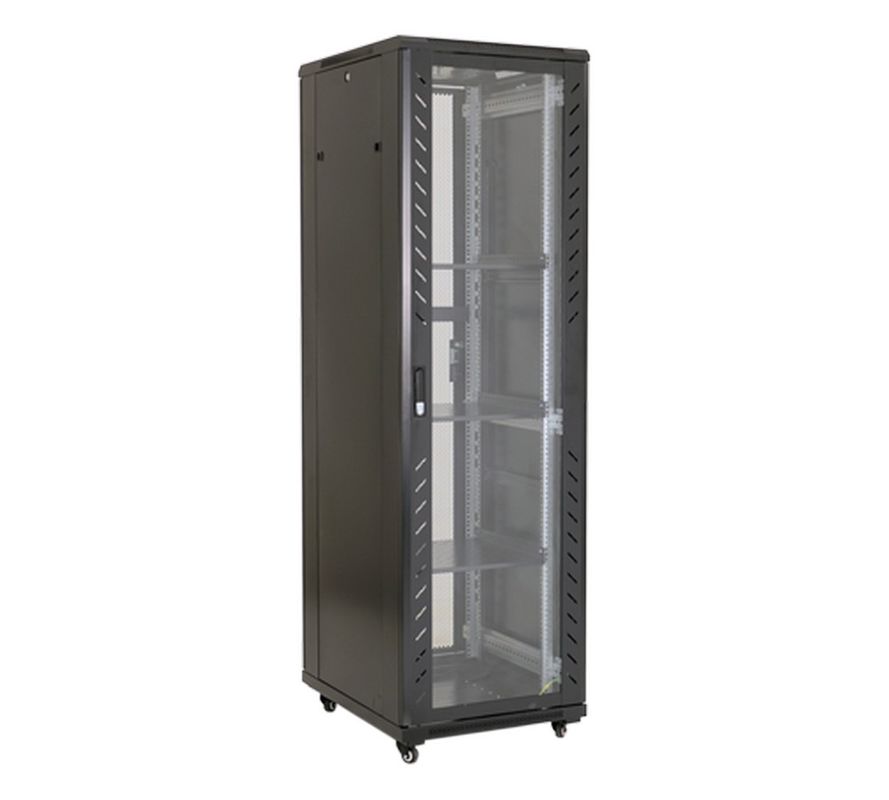 [RESIGILAT] Rack podea 37U, 19", 600x600, negru, metalic, usa din sticla securizata, Asytech, ASY-37U-6060E-R