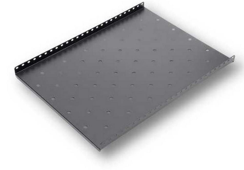 Raft fix pentru rack 19” de podea, adancime raft 600 mm, capacitate ridicata, negru, DATEUP 9801130231