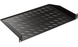 Raft fix pentru rack Lande LN-RAF-RMO-1U25-BL, 1U, 19", prindere fata, capacitate 30kg, negru