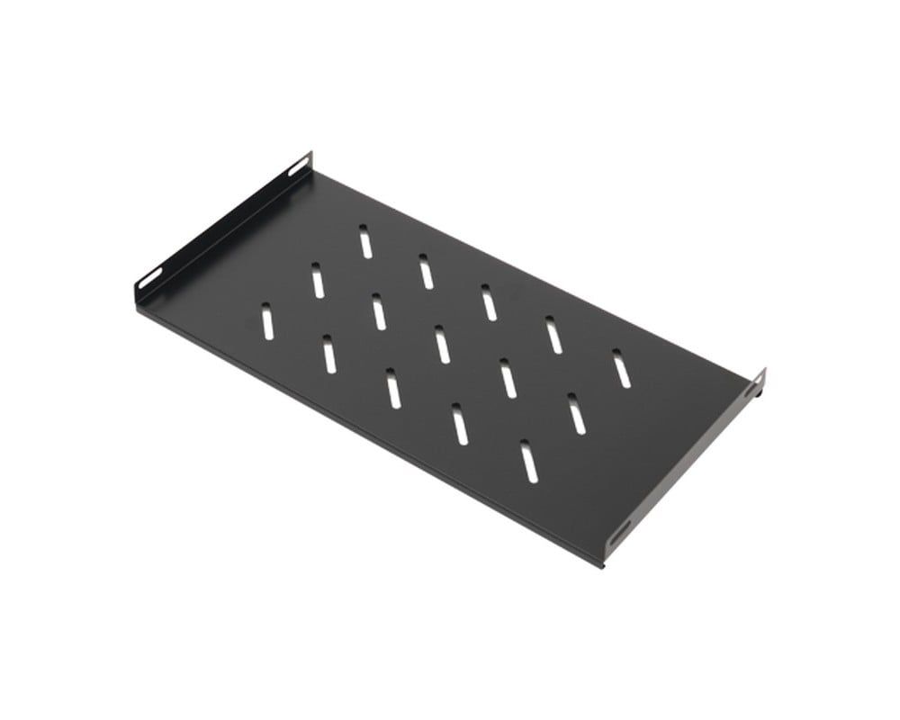 Raft fix pentru rack, adancime 250 mm, negru, otel laminat, ASYTECH Networking, ASY-S-450W