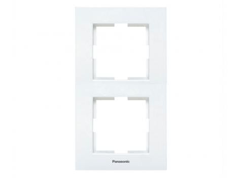 Rama verticala 2 posturi, aparataj de camera cu montaj ingropat, Karre Plus Panasonic P-KPR2V