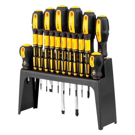 Set surubelnite, 18 piese, cu stand, Rebel RB-1109