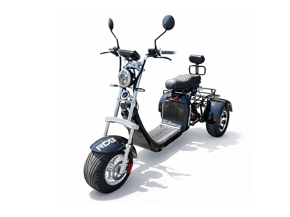 Triciclu electric pentru oras RDB CC09, 60V 2000W, fara permis, baterie litiu 20Ah, autonomie 55km, frane disc fata/spate, sarcina max 275kg