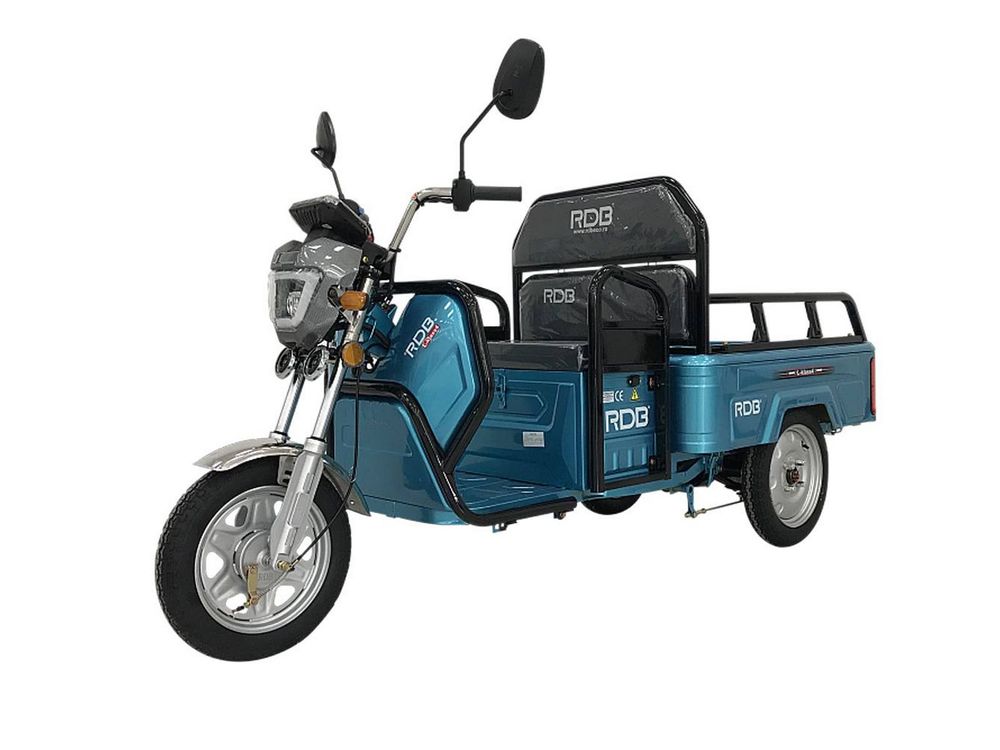 Triciclu electric RDB L-Klass4, fara permis, 1350W, 25 km/h, autonomie 35-45 km, acumulator VRLA 72V 20Ah, sarcina 533 kg