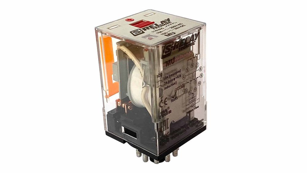 Releu Plug-in Schrack MU226230, 8 pini, 2 contacte comutatoare (2CO), 230VAC, 10A