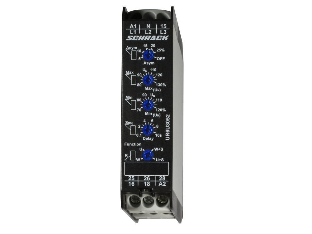 Releu supraveghere, tensiune trifazata, 24-240VAC/DC, 2CC, 5A, Schrack UR6U3052