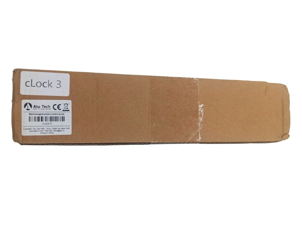 [RESIGILAT] Electromagnet pentru control acces, forta de retentie 280kgf, 12v sau 24v, Zinc, Placa inclusa, Secukey cLock 3-R1