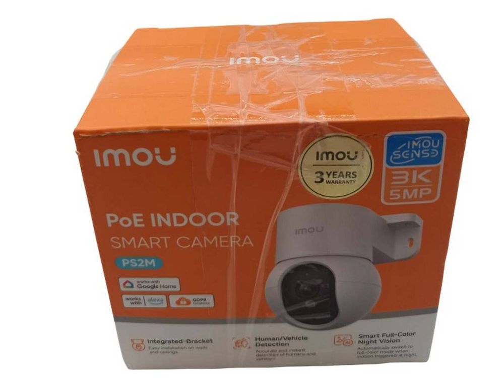 [RESIGILAT] Camera supraveghere IP Imou PS2M 5MP 3K, rotire si inclinare din aplicatie, iluminare duala, detectie umana/vehicule, audio bidirectional, PoE, slot microSD, IPC-PS2M-5R1-R1