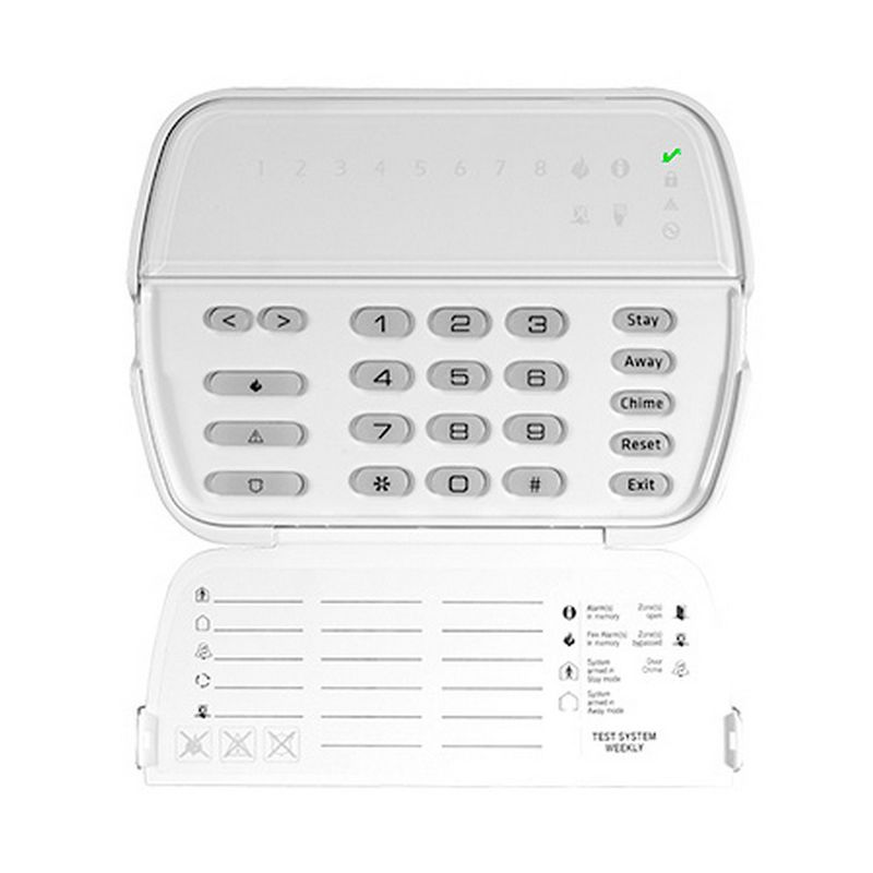 Tastatura LED, 8 zone afisate, 5 taste programabile, 4 LED-uri, modul radio inclus, DSC RFK5508