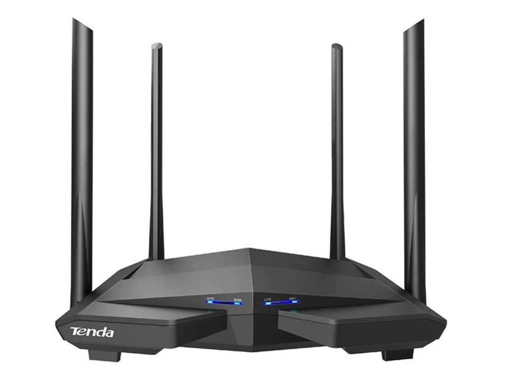 Router wireless Tenda TND-AC10, v6.0, Wi-Fi 5 AC1200, dual-band, 4 antene 6 dBi, 4 porturi Gigabit, IPv6, mod AP si repeater