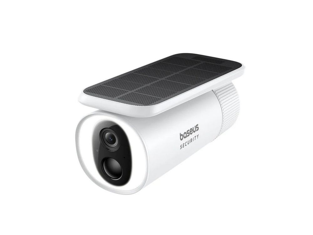 Camera de supraveghere wireless cu panou solar si baterie, Baseus S0SW002130, Wi-Fi 2.4GHz, 4MP, iluminare duala, audio bidirectional, PIR, memorie interna 8GB,  IP67