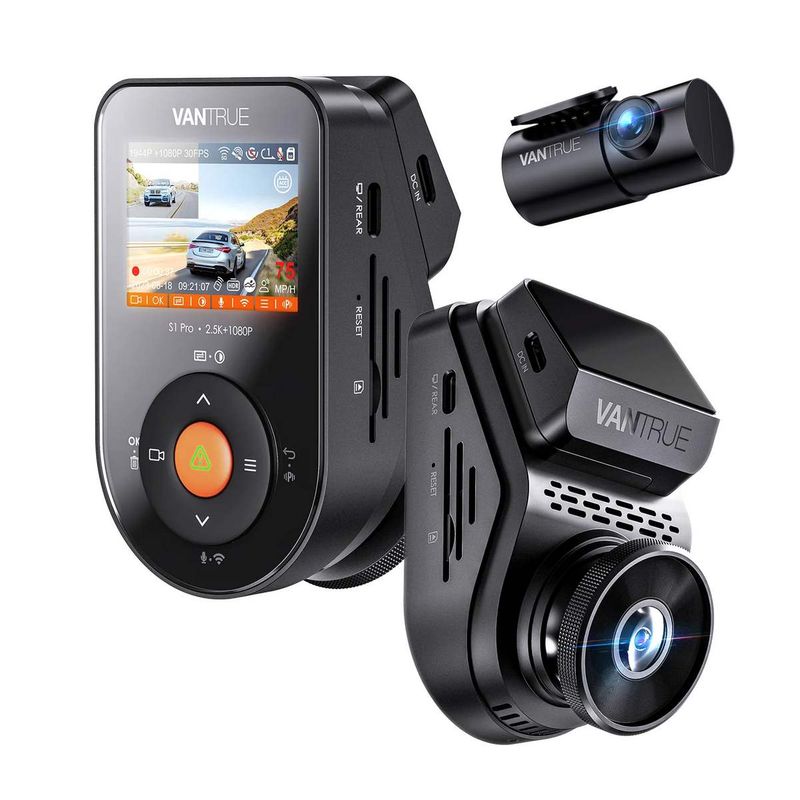 Camera auto Vantrue Sonnet 1 Pro, 2.7K + 1080P, inregistrare duala, cloud, GPS, control vocal, S1 Pro