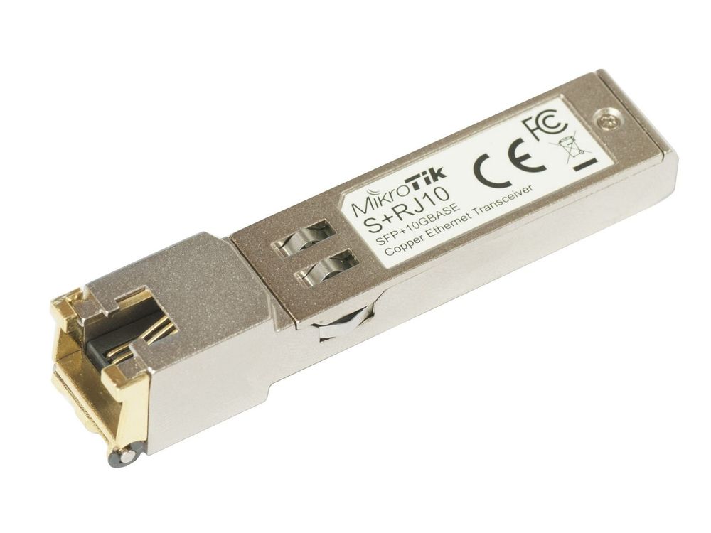 Modul convertor SFP+ la RJ45, 10Gbps, Marvel 88x3310P, distanta maxima 200m, Mikrotik S+RJ10