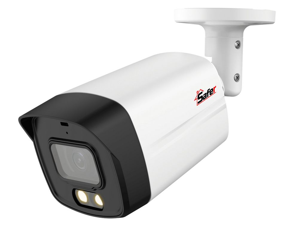 [RESIGILAT] Camera de exterior Full Color, Bullet, 5MP - 2K, Starlight, 2.8mm, LED 40m, Microfon, IP67, Safer SAF-BP5MP40F28-A-LED-R2
