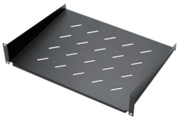 Raft pentru rack 1U 450mm, 483x 300x 43, capacitate 20kg, standard 19 inch, otel calit, negru, Safer SAF-FIX300-RK450