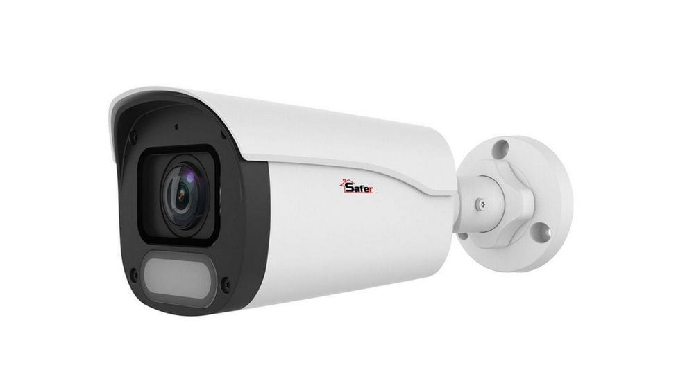 Camera supraveghere IP Safer SAF-IPCBM4MPWISPF28(U), 4MP, ColorHunter, LED alb 30m, microfon, slot microSD, PoE, IP67