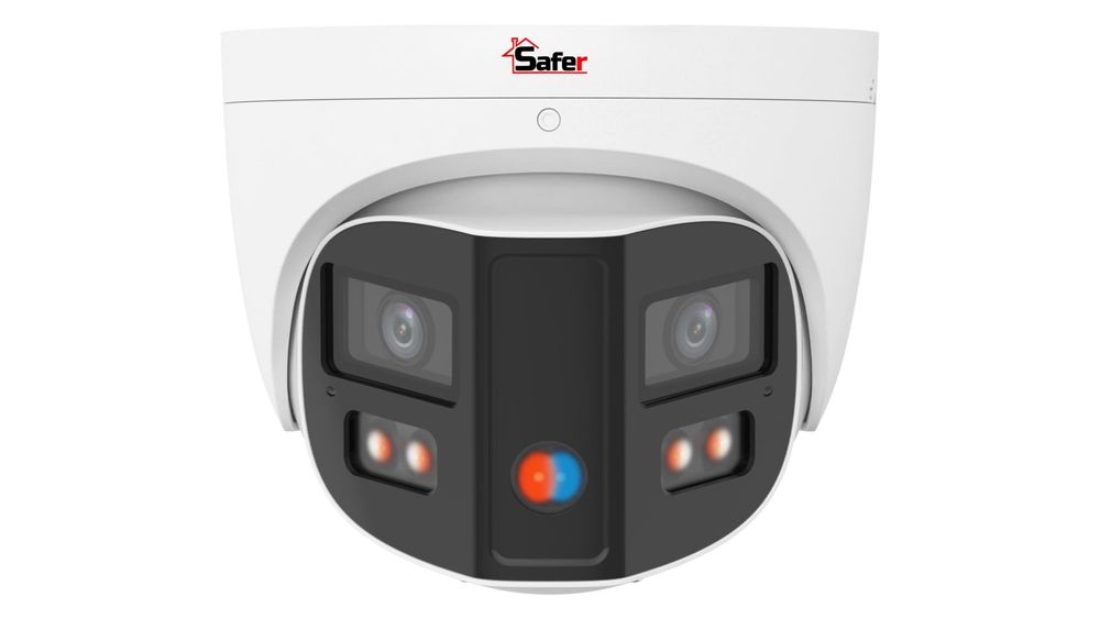 Camera supraveghere IP, 8MP, Wi-Fi, ColorHunter, Smart IR30m, audio bidirectional, alarma acustica si luminoasa, slot card microSD, PoE, IP67, IK10, Safer SAF-IPCDM2X4MP30F28(U)