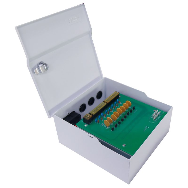 Sursa de alimentare cu 8 iesiri 24V 10A 240W, Cutie metalica, Safer SAF-STD-4024T-200-8