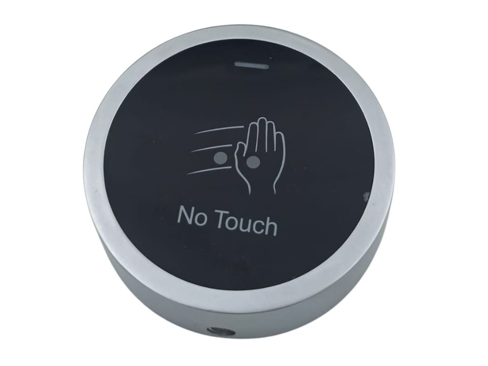 [RESIGILAT] Buton de iesire pentru exterior cu infrarosu, fara atingere, carcasa din aluminiu, 73x20mm, LED stare, 3-10 cm, Secukey Sbutton 100-X-R1