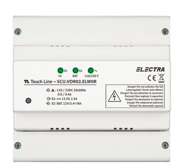 [RESIGILAT] Unitate cu sursa principala de alimentare videointerfon Electra Touch Line, SCU.VDR02.ELW0R-R1