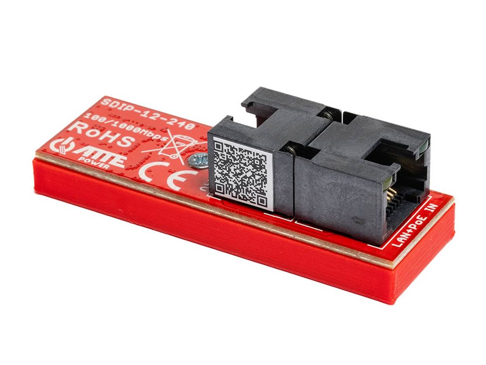 Adaptor PoE, 2x RJ45 GB, 24V, IP20, Atte Power SDIP-12-240