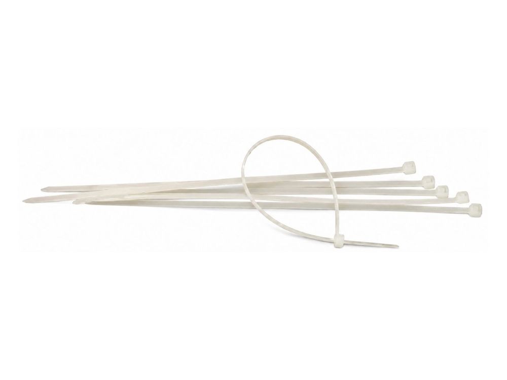 Set 100 de bucati coliere de plastic, 3x200 mm, albe/natur, rezistente, -40 +85 grade Celsius, BRD3x200