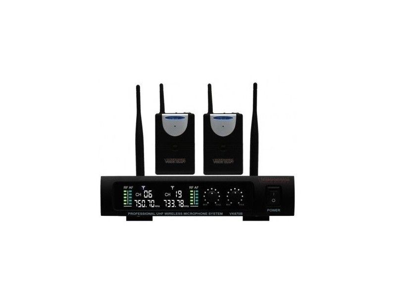 Set 2 microfoane wireless casca Voice Kraft VK 670B